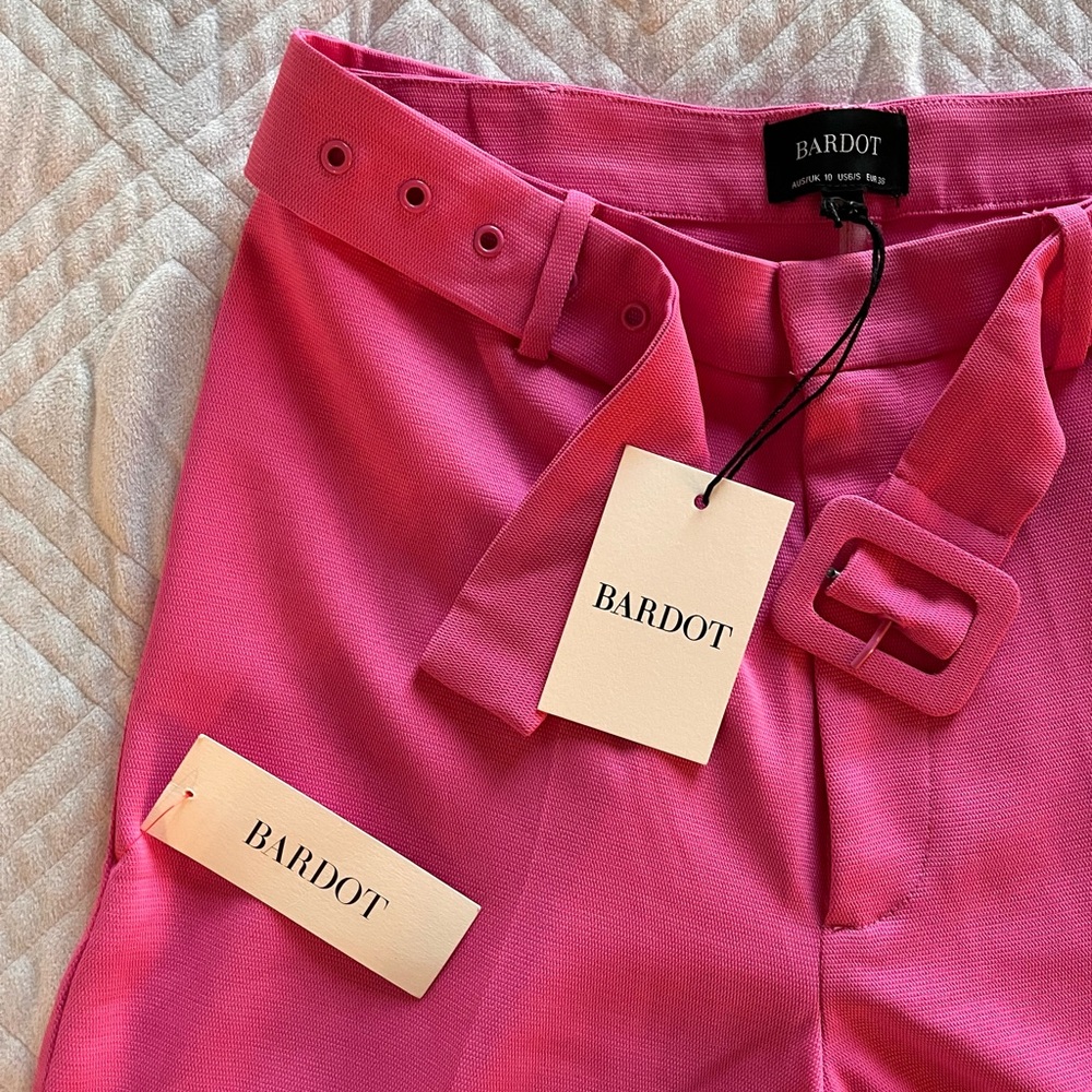 Bardot Pink Belted Pants size small/26